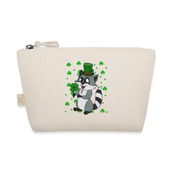 Raccoon Clover Leaves Saint Patrick's Day - Organic Pouch - nature - Front