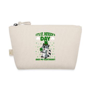Raccoon Clover Leaves Saint Patrick's Day - Organic Pouch - nature - Front