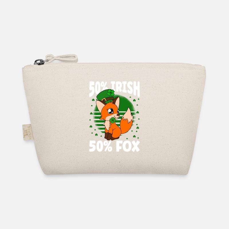 Cute Fox Clover St. Patrick's Day Organic Pouch