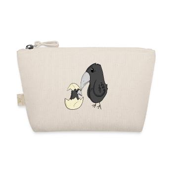 Famille Corbeau - Corbeau avec bébé - Motif Corbeau - Trousse biologique - nature - Devant