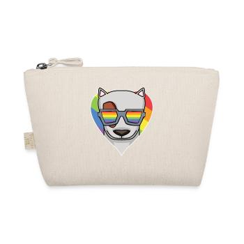 Rainbow - Dog with glasses - Bull terrier - Organic Pouch - nature - Front