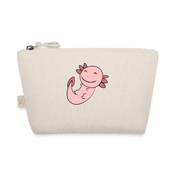 Axolotl Motiv Kinder Niedlich - Bio-Täschchen - Natur - Vorne
