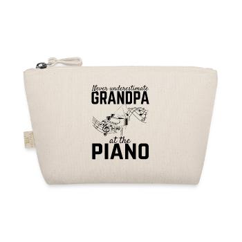Never Underestimate Grandpa At The Piano - Piano G - Bio-Täschchen - Natur - Vorne