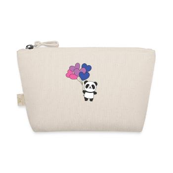 Bi Flagge Ballon Herzen Pride LGBTQ Panda - Bio-Täschchen - Natur - Vorne