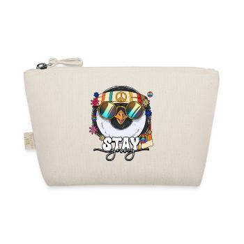 60er 70er Jahre Kostüm Stay Groovy Hippie - Bio-Täschchen - Natur - Vorne