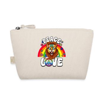 60s 70s Costume Peace Love Hippie - Organic Pouch - nature - Front