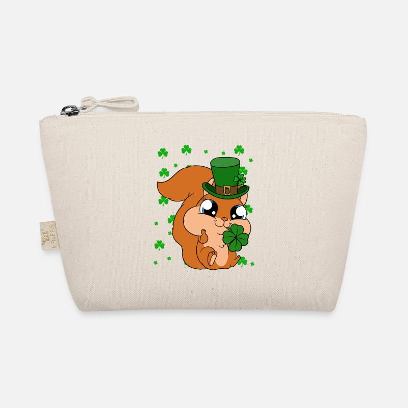 Eichhörnchen Kleeblätter St. Patrick's Day Bio-Täschchen