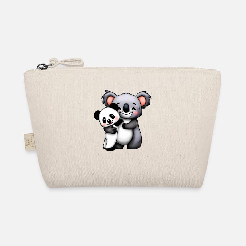 cute koala bear and panda bear squeeze and Organic Pouch