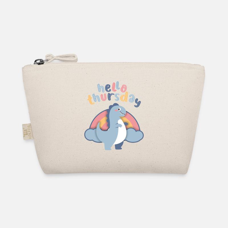 Kawaii Dinosaurier. Regenbogen, Hello-Thursday Bio-Täschchen