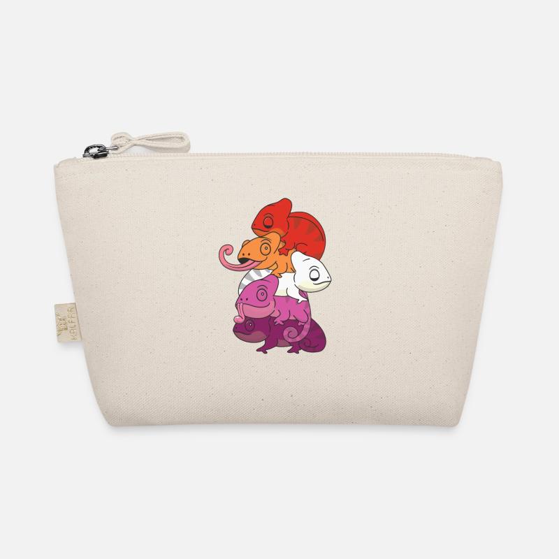 Lesbian Flag Pride LGBTQ Chameleon Bunch Trousse biologique
