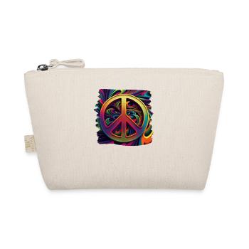 Hippie Festival Liebe Vintage Friedenszeichen - Bio-Täschchen - Natur - Vorne