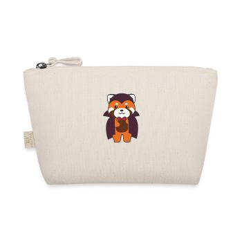 Red Panda Halloween Cute Devil Vampire Costume - Organic Pouch - nature - Front