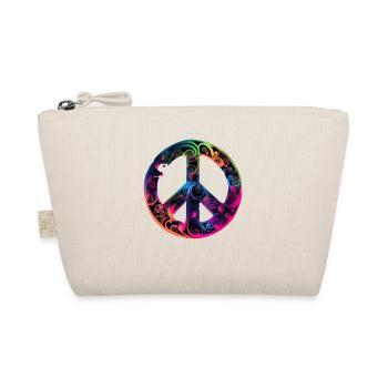 Hippie Festival Liebe Vintage Friedenszeichen - Bio-Täschchen - Natur - Vorne