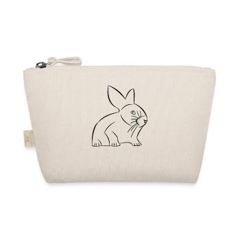 Rabbit drawn - Organic Pouch - nature - Front