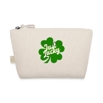 St Patricks Day - Just Lucky - Shamrock - Bio-Täschchen - Natur - Vorne