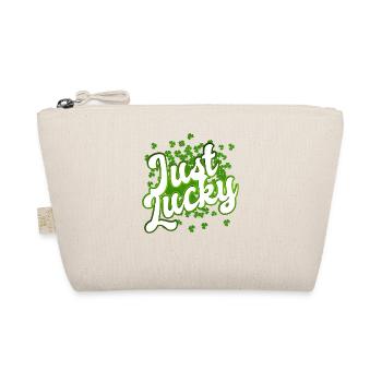 St Patricks Day - Just Lucky - Shamrock - Bio-Täschchen - Natur - Vorne