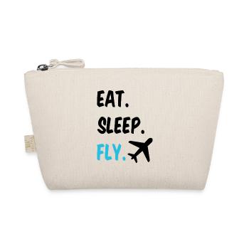 Pilot Eat Sleep And Fly Airplane - Organic Pouch - nature - Front