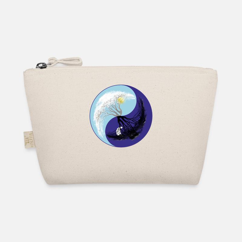 Yin Yang mit Baum - Grafik - heilige Geometrie - Bio-Täschchen - Natur