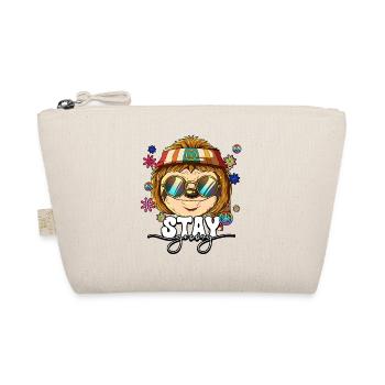 60er 70er Jahre Kostüm Stay Groovy Hippie - Bio-Täschchen - Natur - Vorne