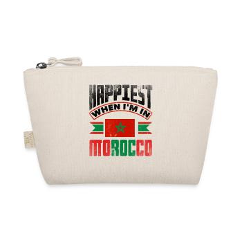 Morocco Moroccan Morocco Flag Happiest When Im In - Organic Pouch - nature - Front