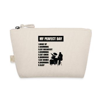 My Perfect Day Drum Player Day Plan Drummer - Bio-Täschchen - Natur - Vorne