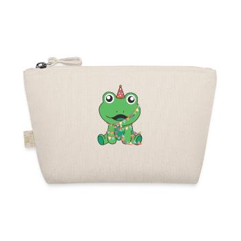 Frosch zum Geburtstag für Kinder ein Geschenk - Bio-Täschchen - Natur - Vorne