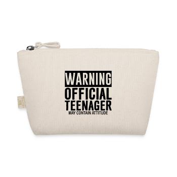 Warning Official Teenager, May Contain Attitude 2 - Organic Pouch - nature - Front