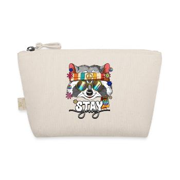 60er 70er Jahre Kostüm Stay Groovy Hippie - Bio-Täschchen - Natur - Vorne