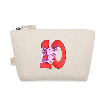 10 years old - 10th birthday with animal motif - Organic Pouch - nature - Front
