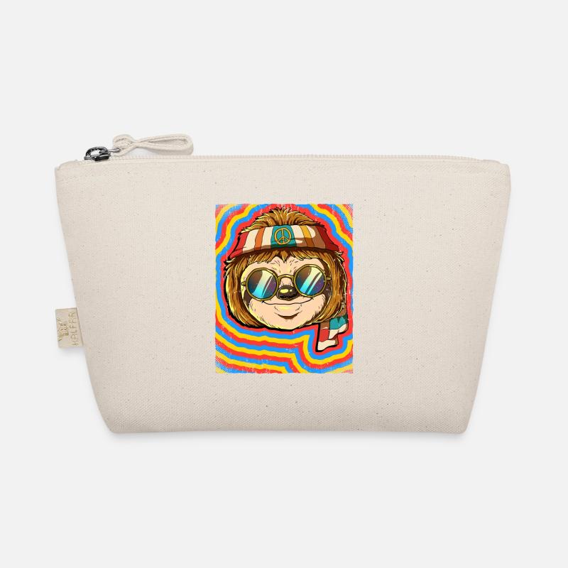 Hippie Faultier Psychedelisch Trippy Bio-Täschchen