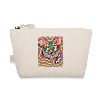 Hippie Mouse Psychedelic Trippy - Organic Pouch - nature - Front