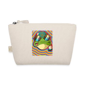 Hippie Frog Psychedelic Trippy - Organic Pouch - nature - Front