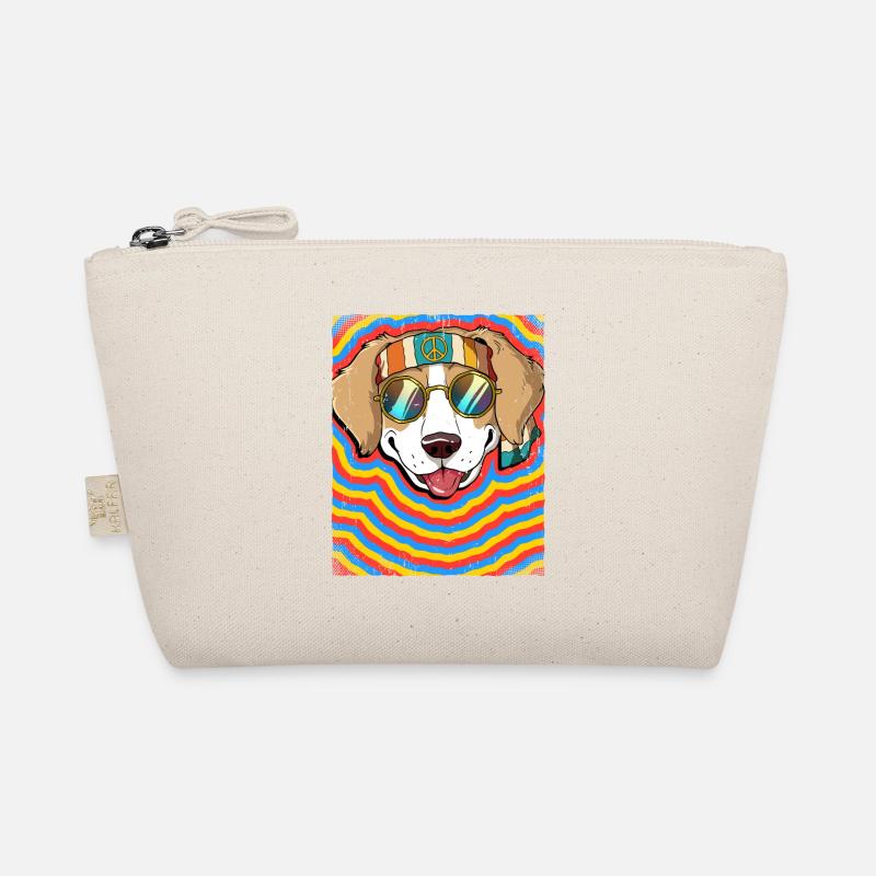 Hippie Dog Psychedelic Trippy Organic Pouch
