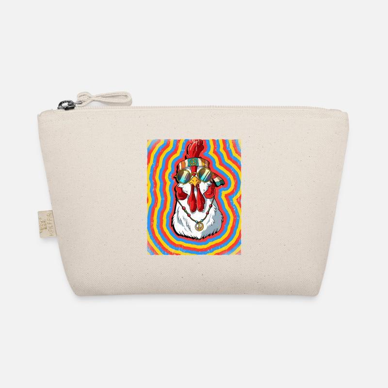 Hippie Huhn Psychedelisch Trippy Bio-Täschchen