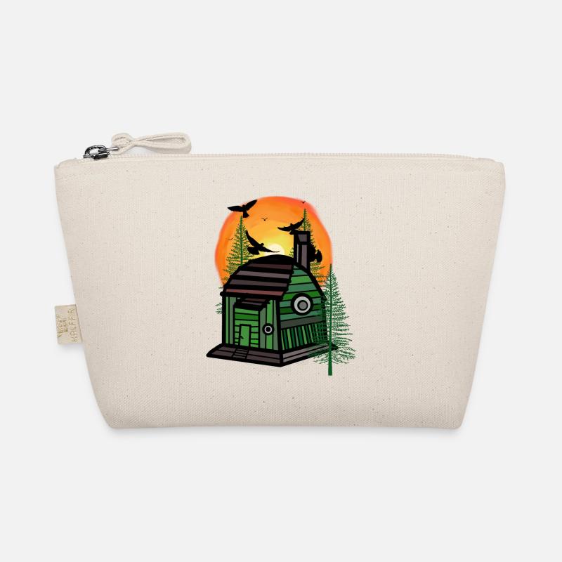 Forest Dwellers Nature Lovers Cabin Tiny Cabin House Organic Pouch