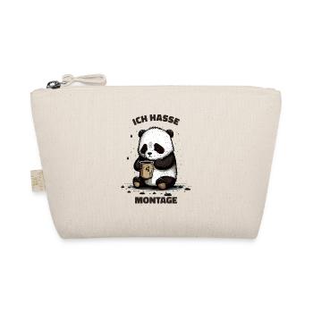 Ich Hasse Montage Panda Bär - Bio-Täschchen - Natur - Vorne