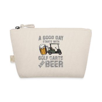 Golf Geschenk Witz Golfspieler Golfer - Bio-Täschchen - Natur - Vorne