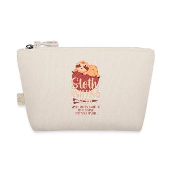Knitting Knitter Sloth Sloth - Bio-Täschchen - Natur - Vorne