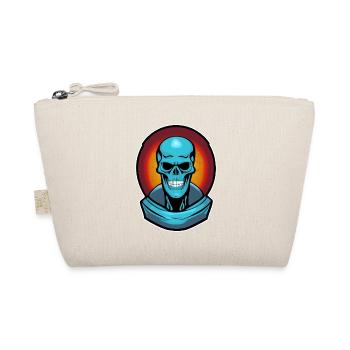 Blue monster skull - Organic Pouch - nature - Front