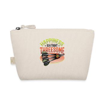 Luck is a close trio, darts - Organic Pouch - nature - Front