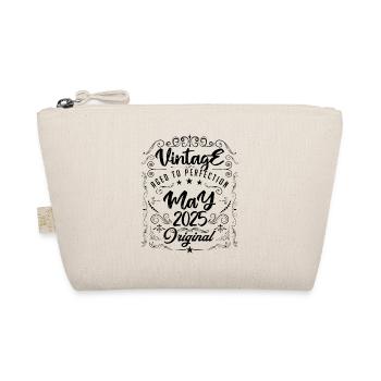 Vintage born in May 2025. Birthday May 2025. - Organic Pouch - nature - Front