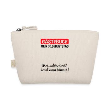 50. Geburtstag Gästebuch Lustiges Party Outfit - Bio-Täschchen - Natur - Vorne