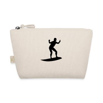 Surfer Silhouette - Bio-Täschchen - Natur - Vorne