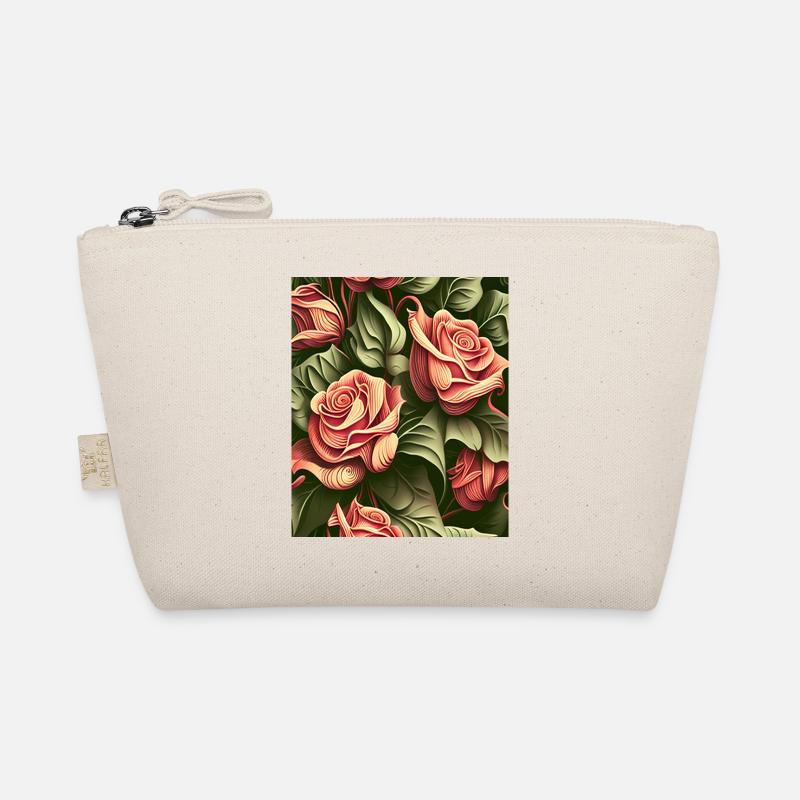 Intruiging Roses Pattern Organic Pouch