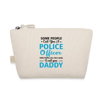 Proud To Be A Police Officer Daddy - Organic Pouch - nature - Front