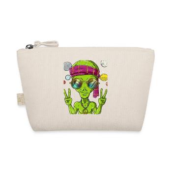 Space Alien Hippie Psychedelic - Organic Pouch - nature - Front