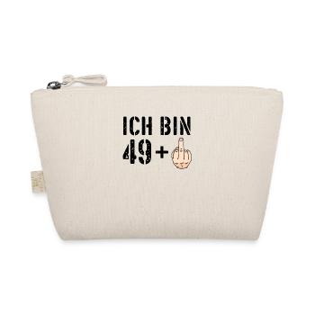 Ich bin 49 plus eins + 1 - 50. Geburtstag - Ü50 - Bio-Täschchen - Natur - Vorne