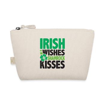 Irish Wisher and Shamrock Kisses St Patricks Day - Organic Pouch - nature - Front