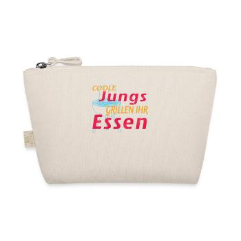 Grillen und Camper Geschenkidee - Bio-Täschchen - Natur - Vorne