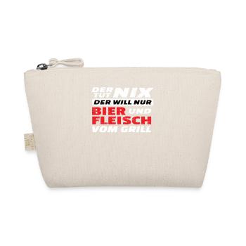 Grillen und Camper Geschenkidee - Bio-Täschchen - Natur - Vorne